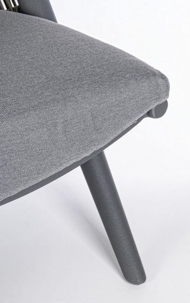 Canapea fixa pentru gradina / terasa, din aluminiu, cu perne detasabile, 2 locuri, Aloha Gri / Antracit, l144,5xA80xH86 cm (14)