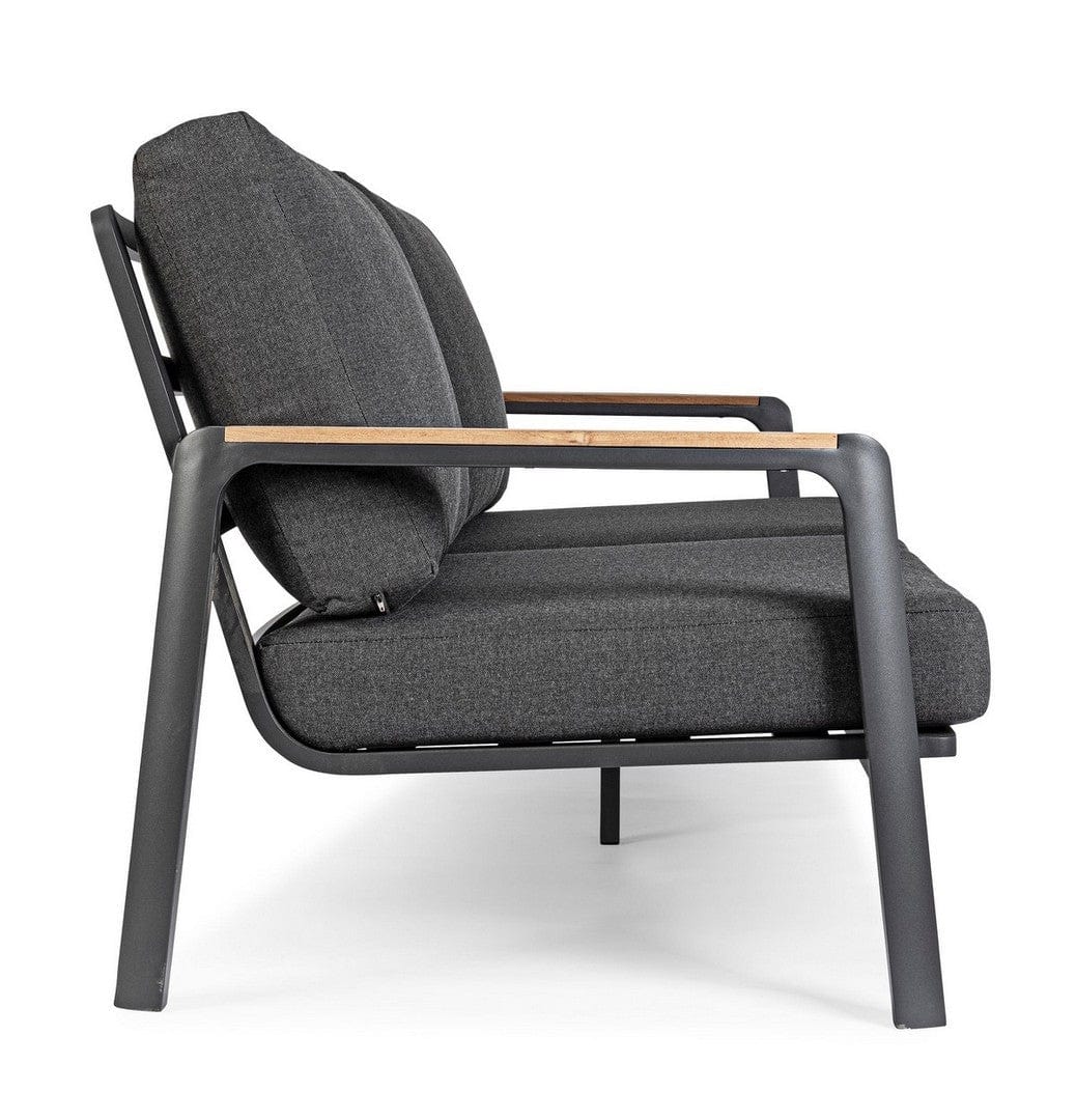 Canapea fixa pentru gradina / terasa, din aluminiu, cu perne detasabile, 3 locuri, Jalisco Antracit, l192xA87xH86 cm (9)