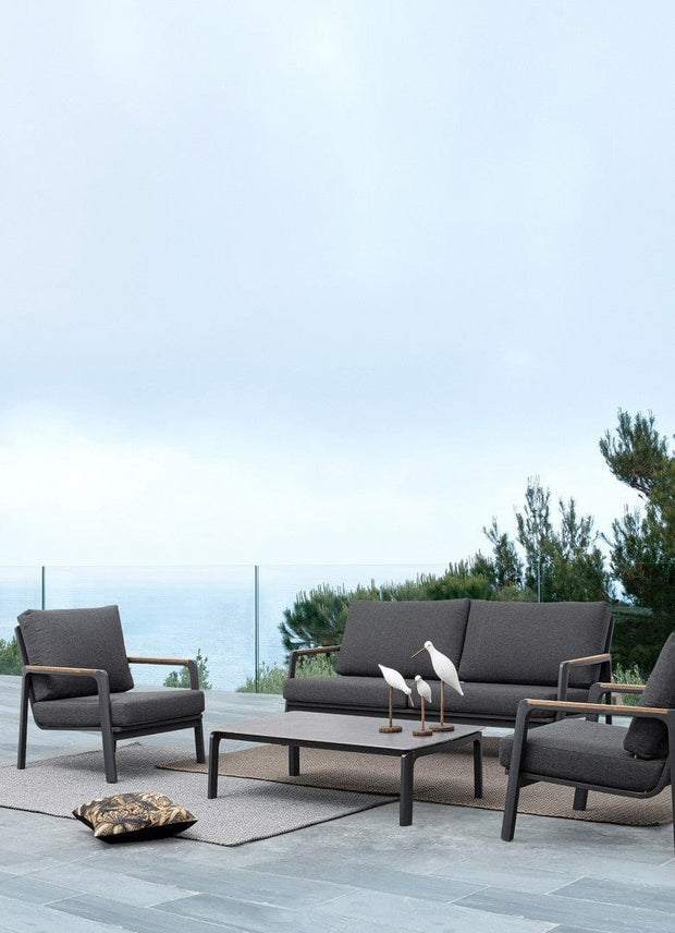 Canapea fixa pentru gradina / terasa, din aluminiu, cu perne detasabile, 3 locuri, Jalisco Antracit, l192xA87xH86 cm (1)