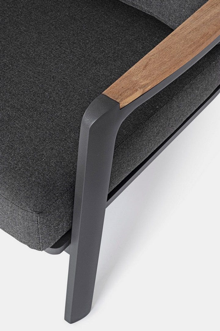 Canapea fixa pentru gradina / terasa, din aluminiu, cu perne detasabile, 3 locuri, Jalisco Antracit, l192xA87xH86 cm (11)