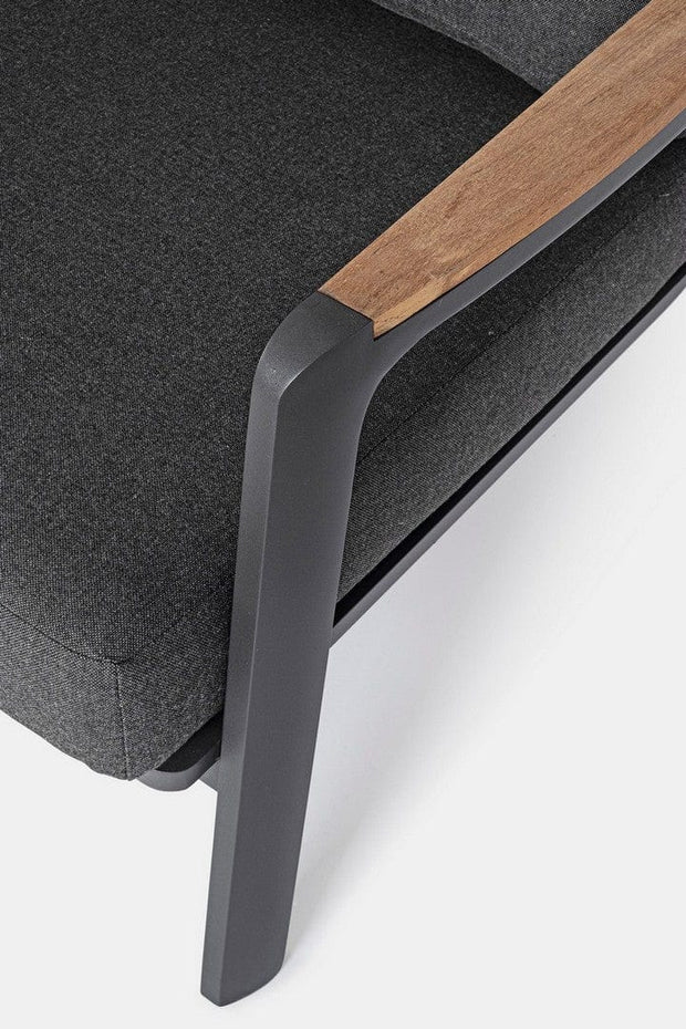 Canapea fixa pentru gradina / terasa, din aluminiu, cu perne detasabile, 3 locuri, Jalisco Antracit, l192xA87xH86 cm (11)