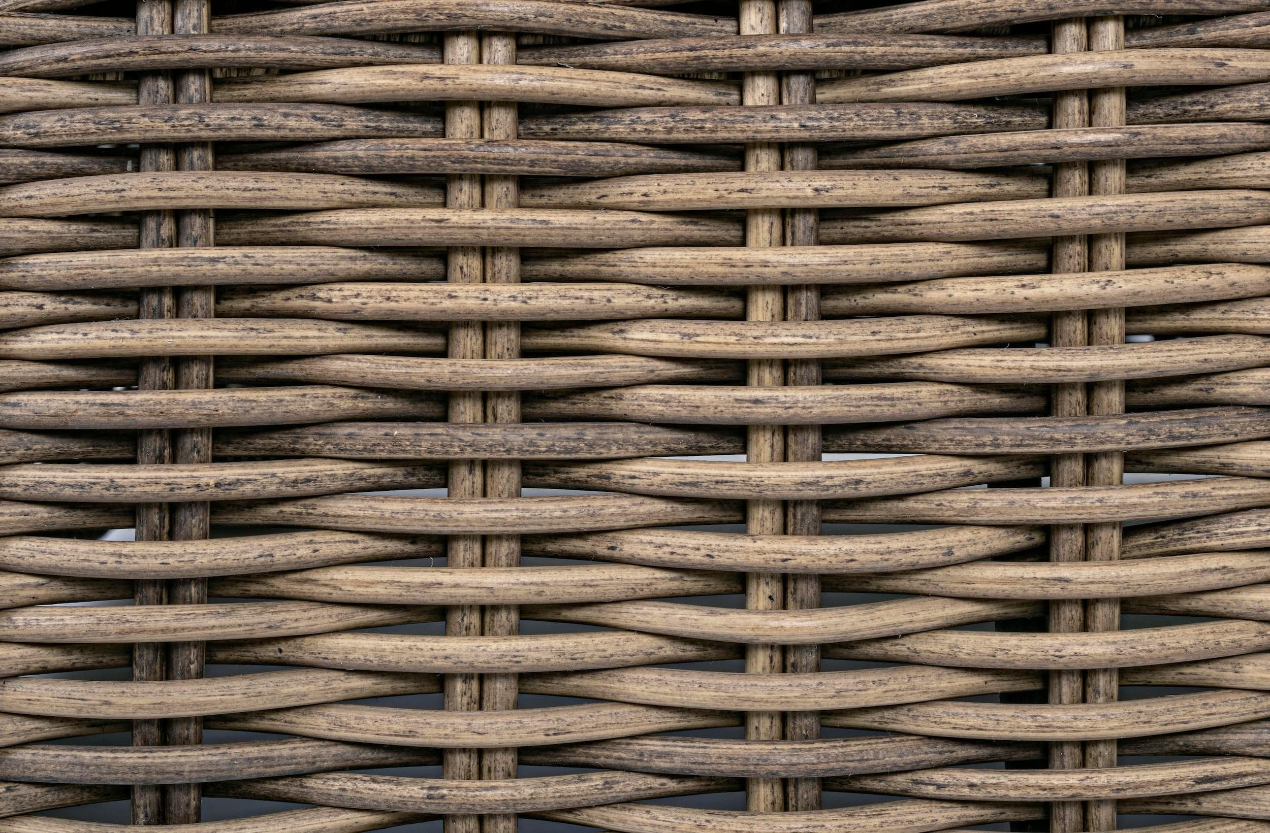 Canapea fixa pentru gradina / terasa, din aluminiu si fibre sintetice, cu perne detasabile, 2 locuri, Coraline Gri Deschis / Natural, l163xA98xH79 cm (9)