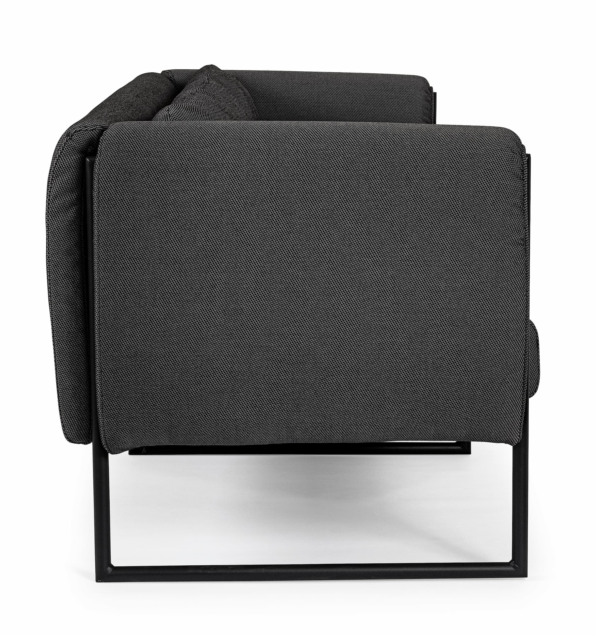 Canapea fixa pentru gradina / terasa, din aluminiu tapitata cu stofa, 3 locuri, Pixel Antracit, l186xA74xH72 cm (3)