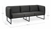 Canapea fixa pentru gradina / terasa, din aluminiu tapitata cu stofa, 3 locuri, Pixel Antracit, l186xA74xH72 cm (8)