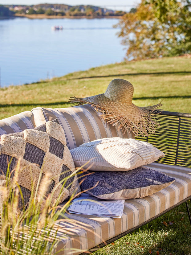 Bloomingville Canapea Fixa pentru gradina / terasa, din metal, 3 locuri, Mundo Verde, l175xA74xH72 cm