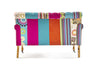 Canapea fixa tapitata cu stofa, 2 locuri Faustin Patchwork Multicolor, l128xA78,5xH83 cm (2)