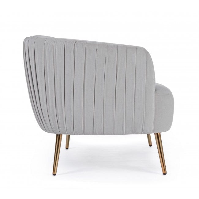 Canapea fixa tapitata cu stofa, 2 locuri Linsay Velvet Gri deschis / Auriu, l129xA80xH74 cm (6)