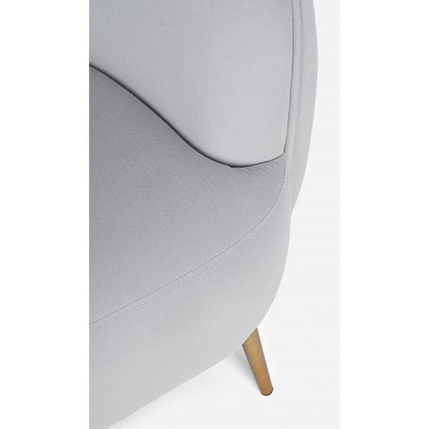 Canapea fixa tapitata cu stofa, 2 locuri Linsay Velvet Gri deschis / Auriu, l129xA80xH74 cm (8)