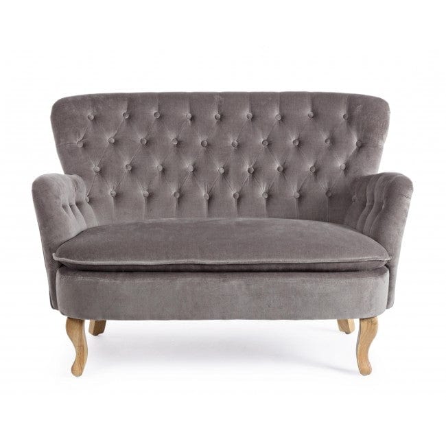 Canapea fixa tapitata cu stofa, 2 locuri Orlins Gri deschis, l114xA69xH79 cm (1)