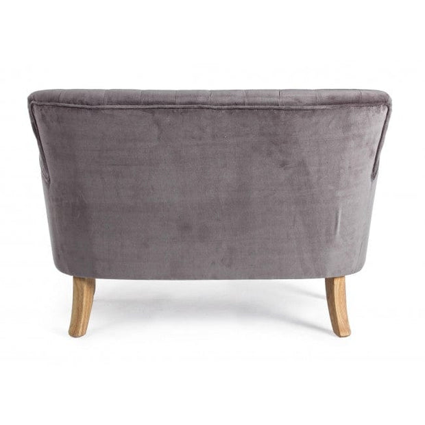 Canapea fixa tapitata cu stofa, 2 locuri Orlins Gri deschis, l114xA69xH79 cm (3)