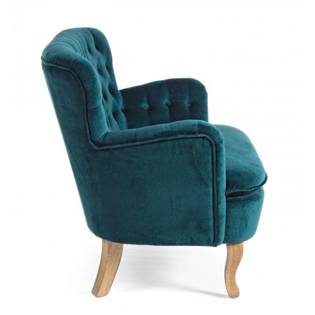 Canapea fixa tapitata cu stofa, 2 locuri Orlins Verde inchis, l114xA69xH79 cm (2)