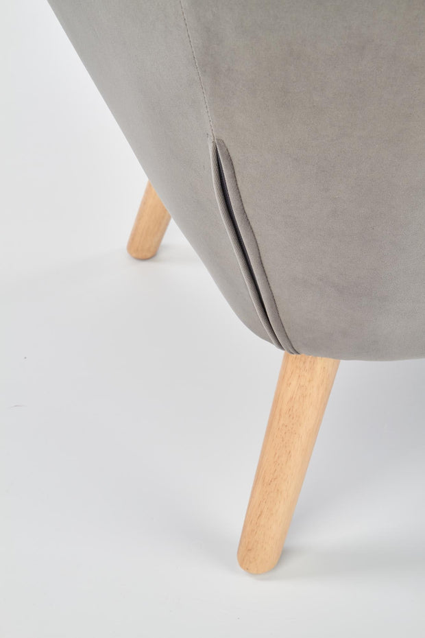 Canapea fixa tapitata cu stofa, 2 locuri Romulus XL Velvet Gri / Natural, l128xA75xH75 cm (9)