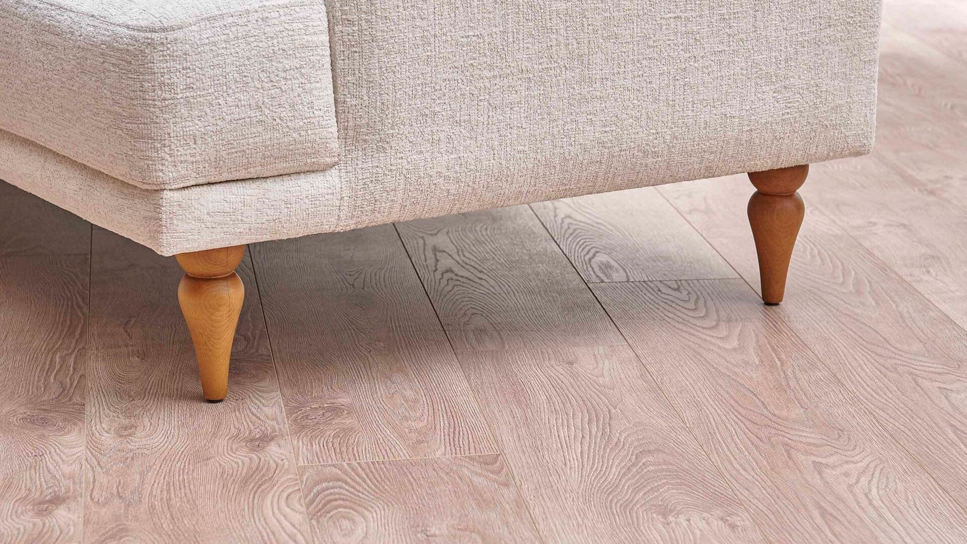 Dogtas Canapea fixa tapitata cu stofa, 4 locuri, Toscana Crem, l260xA92xH80,5 cm