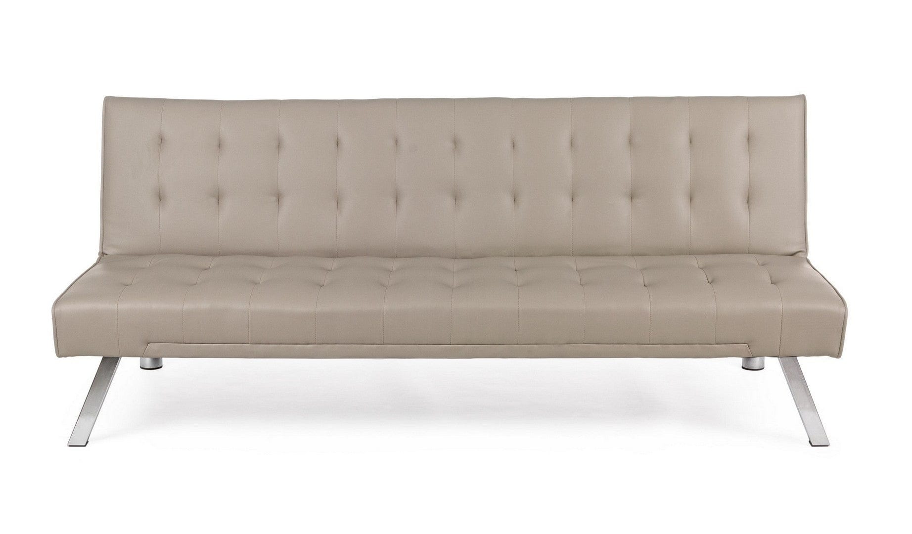 Canapea Forbes Grej Extensibila cu Spuma Poliuretanica, 3 Locuri, Suprafata de Dormit 180x94 cm, tapitata cu Piele Ecologica, l180xA82xH73 cm (1)