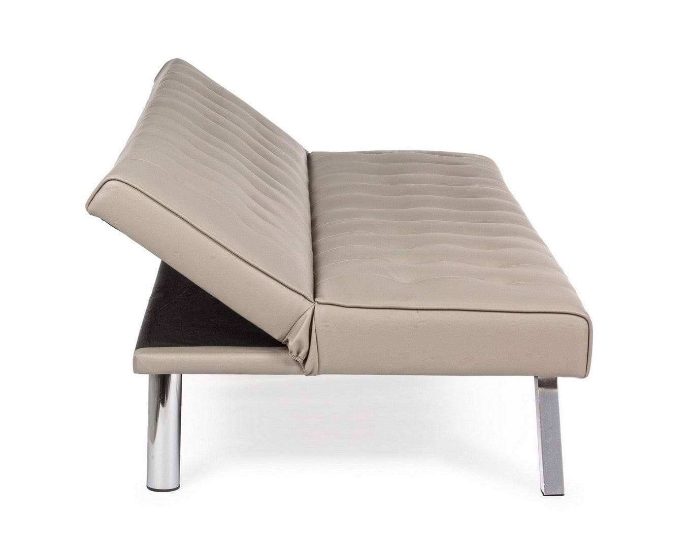 Canapea Forbes Grej Extensibila cu Spuma Poliuretanica, 3 Locuri, Suprafata de Dormit 180x94 cm, tapitata cu Piele Ecologica, l180xA82xH73 cm (2)