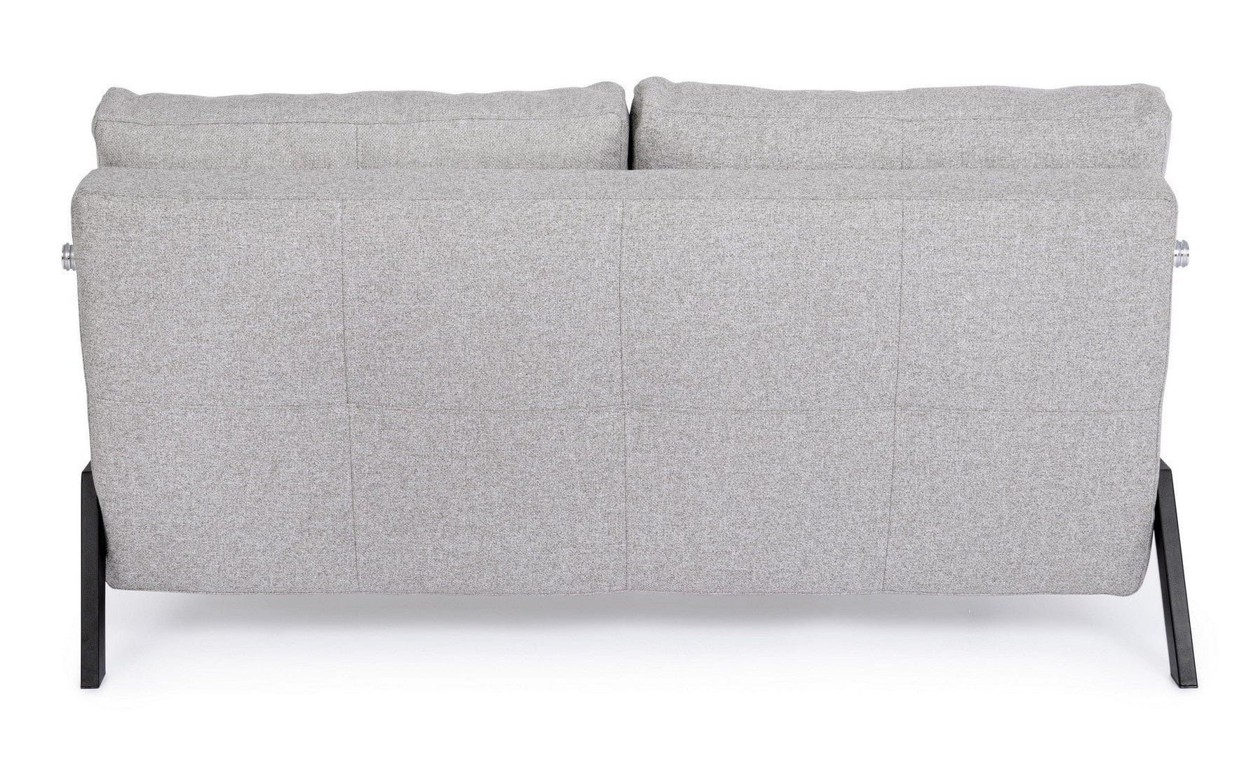 Canapea Hayden Gri Deschis Extensibila cu Spuma Poliuretanica, 2 Locuri, Suprafata de Dormit 198x151 cm, tapitata cu Stofa, Perne Incluse, l151xA96xH79 cm (3)