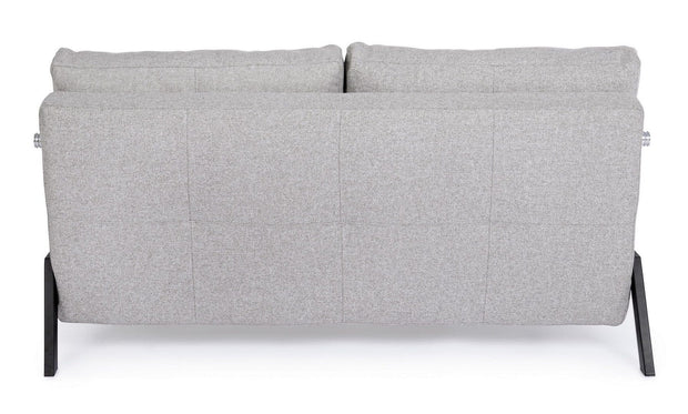 Canapea Hayden Gri Deschis Extensibila cu Spuma Poliuretanica, 2 Locuri, Suprafata de Dormit 198x151 cm, tapitata cu Stofa, Perne Incluse, l151xA96xH79 cm (3)