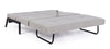 Canapea Hayden Gri Deschis Extensibila cu Spuma Poliuretanica, 2 Locuri, Suprafata de Dormit 198x151 cm, tapitata cu Stofa, Perne Incluse, l151xA96xH79 cm (4)