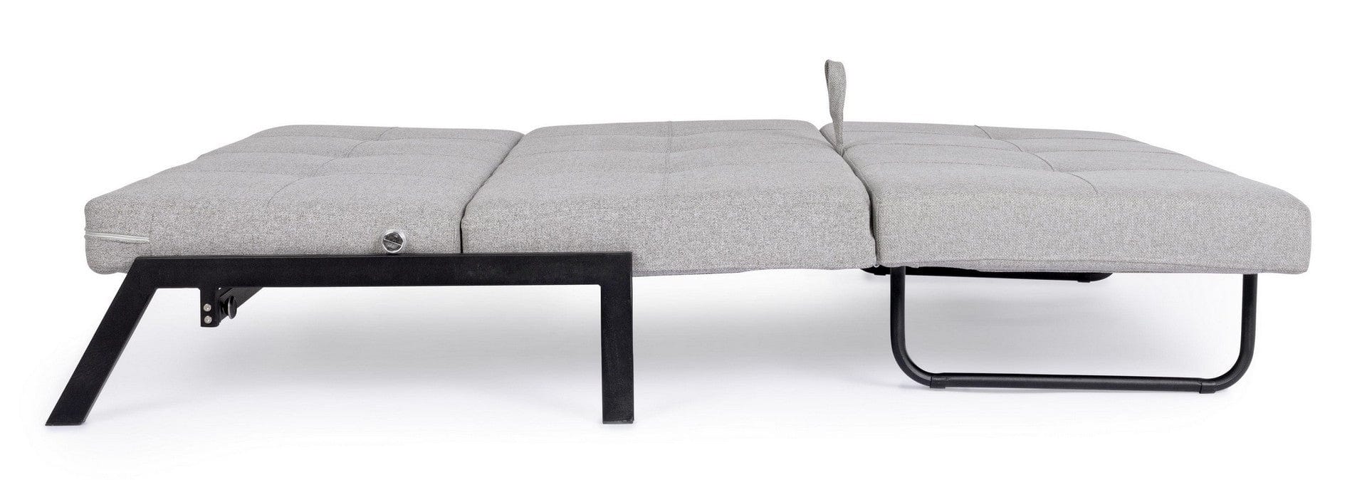 Canapea Hayden Gri Deschis Extensibila cu Spuma Poliuretanica, 2 Locuri, Suprafata de Dormit 198x151 cm, tapitata cu Stofa, Perne Incluse, l151xA96xH79 cm (5)