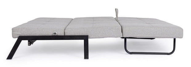 Canapea Hayden Gri Deschis Extensibila cu Spuma Poliuretanica, 2 Locuri, Suprafata de Dormit 198x151 cm, tapitata cu Stofa, Perne Incluse, l151xA96xH79 cm (5)