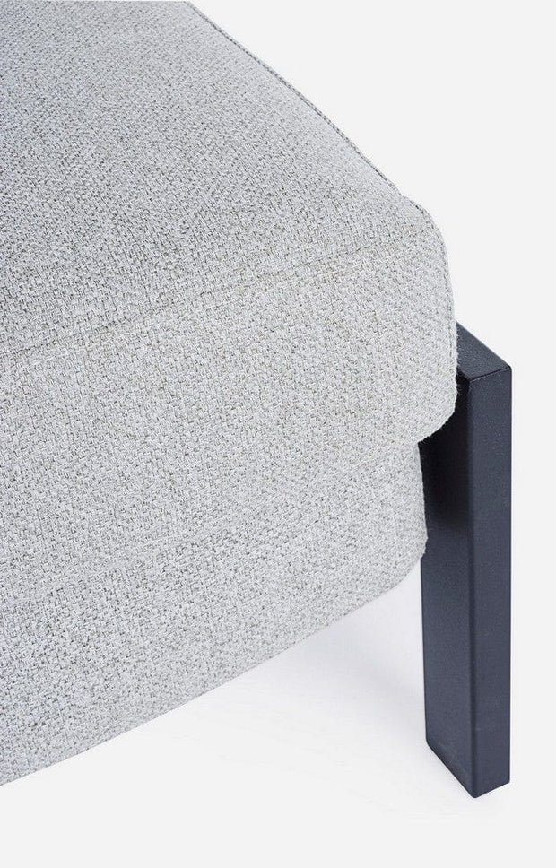 Canapea Hayden Gri Deschis Extensibila cu Spuma Poliuretanica, 2 Locuri, Suprafata de Dormit 198x151 cm, tapitata cu Stofa, Perne Incluse, l151xA96xH79 cm (7)