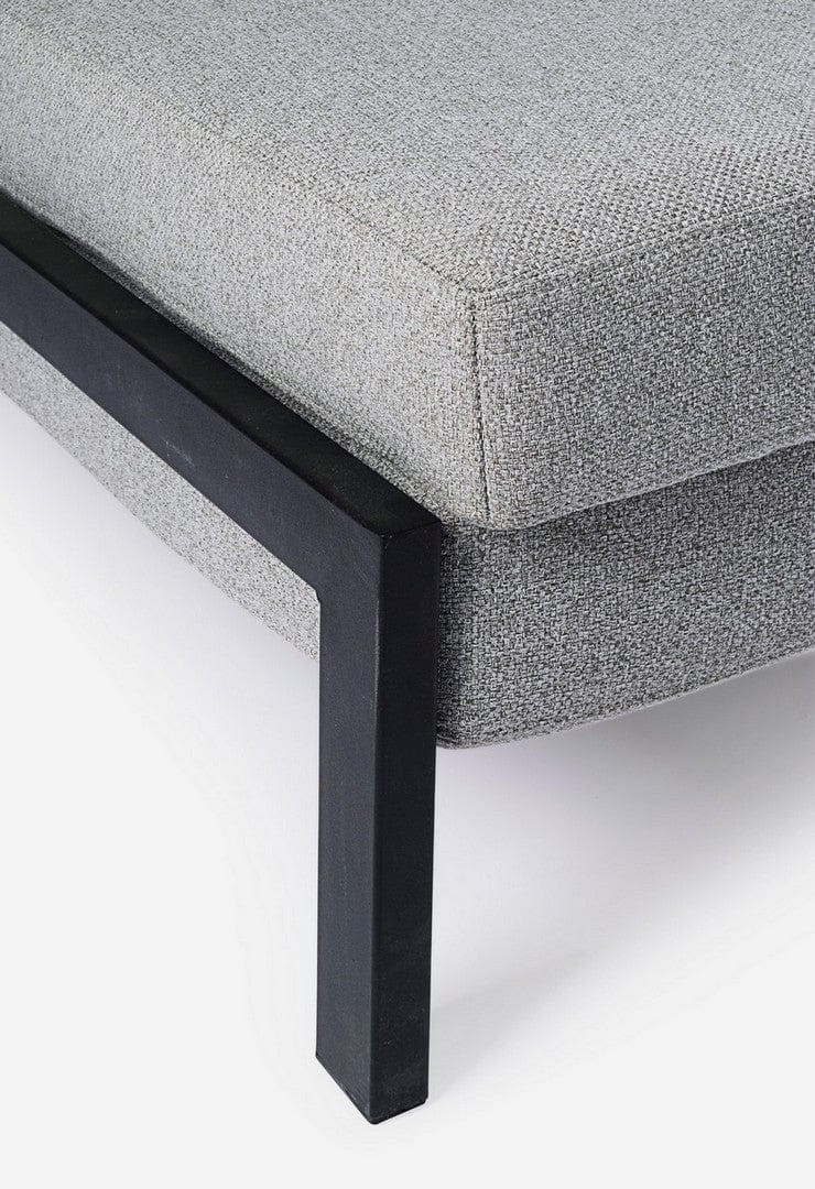 Canapea Hayden Gri Deschis Extensibila cu Spuma Poliuretanica, 2 Locuri, Suprafata de Dormit 198x151 cm, tapitata cu Stofa, Perne Incluse, l151xA96xH79 cm (8)