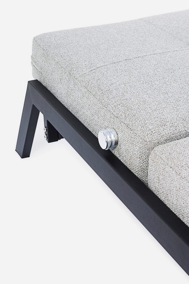 Canapea Hayden Gri Deschis Extensibila cu Spuma Poliuretanica, 2 Locuri, Suprafata de Dormit 198x151 cm, tapitata cu Stofa, Perne Incluse, l151xA96xH79 cm (9)