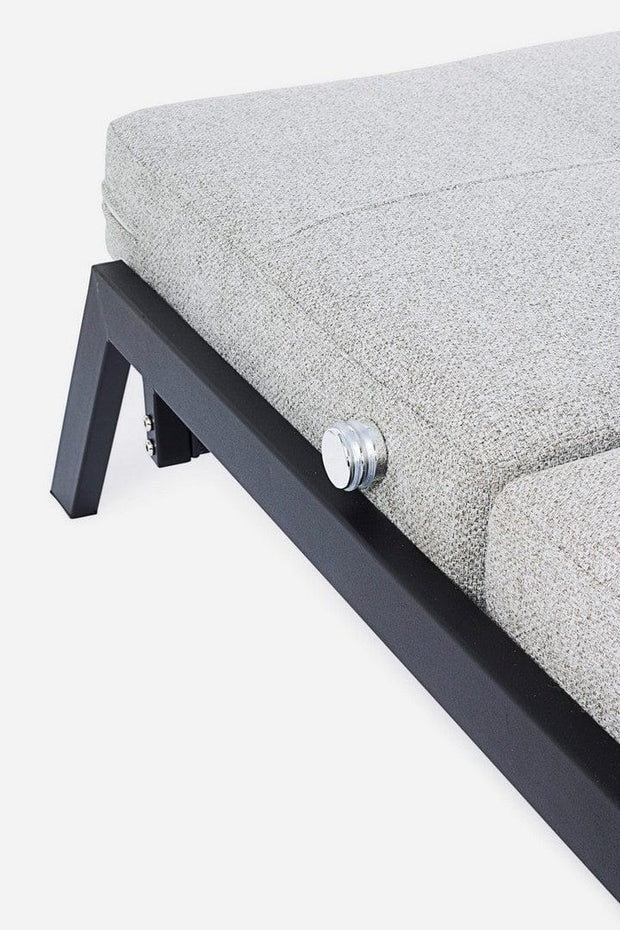 Canapea Hayden Gri Deschis Extensibila cu Spuma Poliuretanica, 2 Locuri, Suprafata de Dormit 198x151 cm, tapitata cu Stofa, Perne Incluse, l151xA96xH79 cm (9)