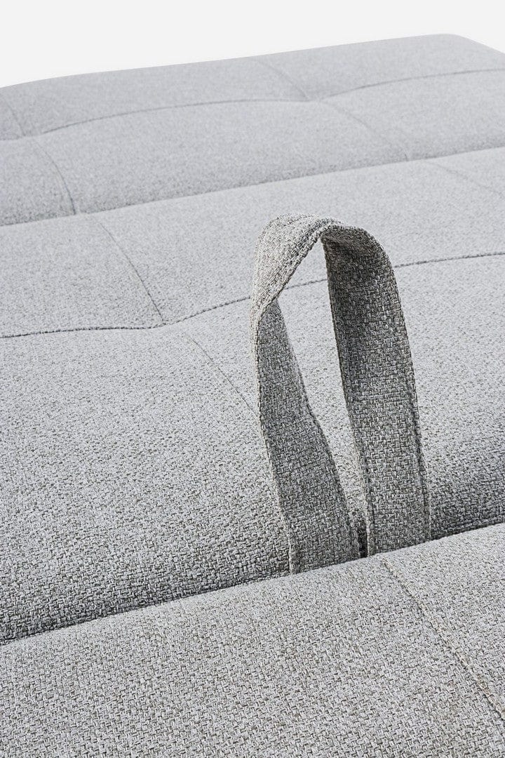 Canapea Hayden Gri Deschis Extensibila cu Spuma Poliuretanica, 2 Locuri, Suprafata de Dormit 198x151 cm, tapitata cu Stofa, Perne Incluse, l151xA96xH79 cm (10)