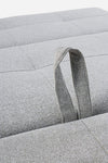 Canapea Hayden Gri Deschis Extensibila cu Spuma Poliuretanica, 2 Locuri, Suprafata de Dormit 198x151 cm, tapitata cu Stofa, Perne Incluse, l151xA96xH79 cm (10)