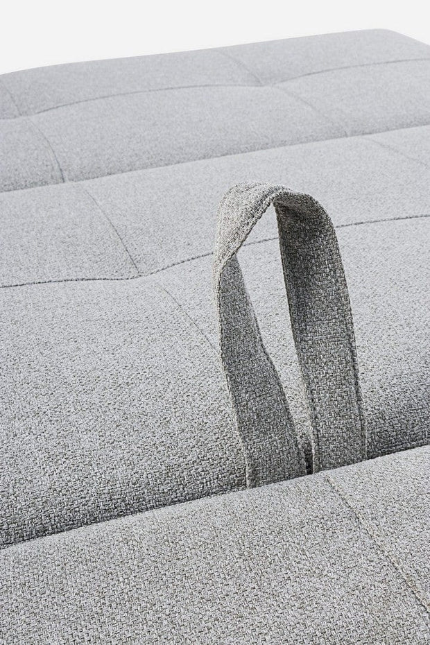 Canapea Hayden Gri Deschis Extensibila cu Spuma Poliuretanica, 2 Locuri, Suprafata de Dormit 198x151 cm, tapitata cu Stofa, Perne Incluse, l151xA96xH79 cm (10)