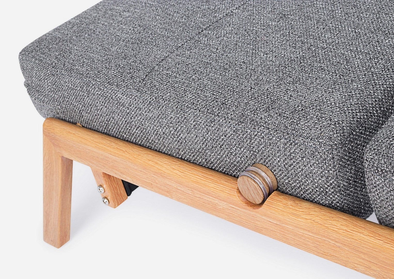 Canapea Hayden Gri Extensibila cu Spuma Poliuretanica, 2 Locuri, Suprafata de Dormit 198x151 cm, tapitata cu Stofa, Perne Incluse, l151xA96xH79 cm (6)