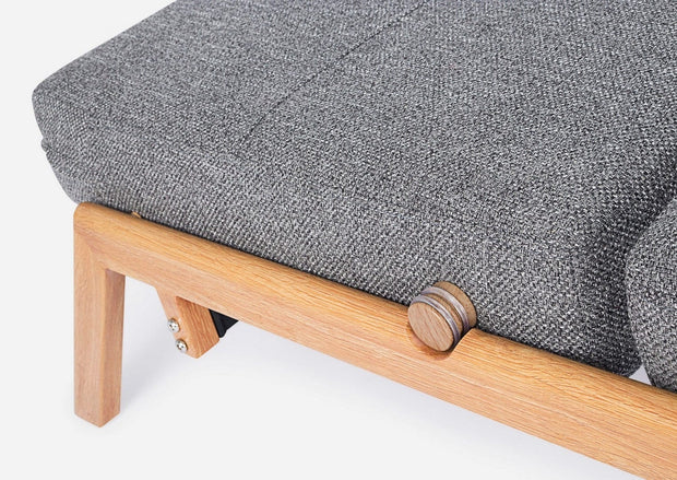 Canapea Hayden Gri Extensibila cu Spuma Poliuretanica, 2 Locuri, Suprafata de Dormit 198x151 cm, tapitata cu Stofa, Perne Incluse, l151xA96xH79 cm (6)