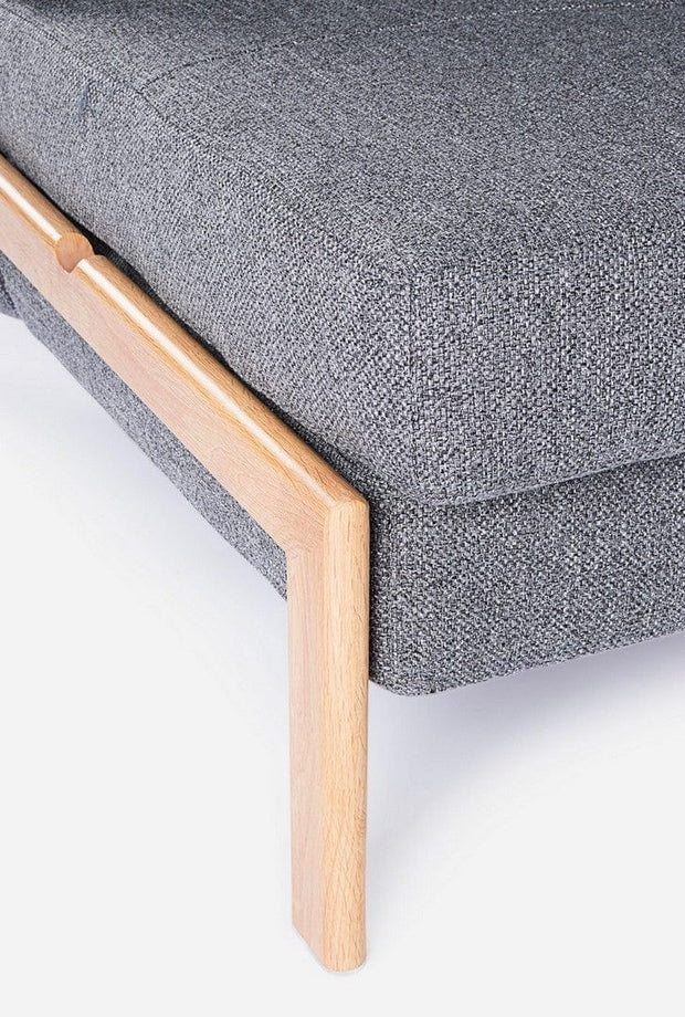 Canapea Hayden Gri Extensibila cu Spuma Poliuretanica, 2 Locuri, Suprafata de Dormit 198x151 cm, tapitata cu Stofa, Perne Incluse, l151xA96xH79 cm (9)