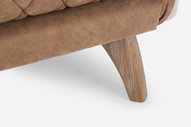 Canapea Helston Maro / Grej Fixa cu Spuma Poliuretanica, 2 Locuri, tapitata cu Stofa, Perne Incluse, l188,5xA89xH76,5 cm (7)