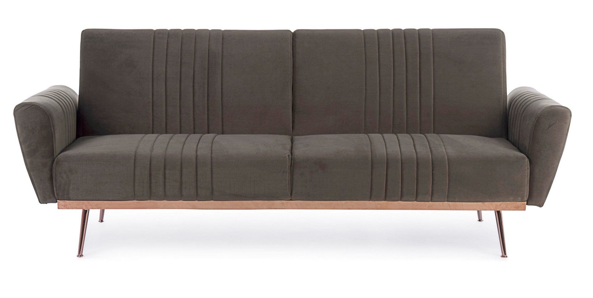 Canapea Johnny Velvet Maro Extensibila cu Spuma Poliuretanica, 3 Locuri, Suprafata de Dormit 180x104 cm, tapitata cu Stofa, l210xA83xH85 cm (1)