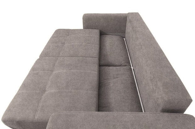 Canapea Kary Rosario 453 Extensibila cu Arcuri Bonnell si Spuma Poliuretanica HR, 3 Locuri, Suprafata de Dormit 198x160 cm, tapitata cu Stofa, cu Lada de Depozitare, Perne Incluse, l246xA111xH93 cm (4)