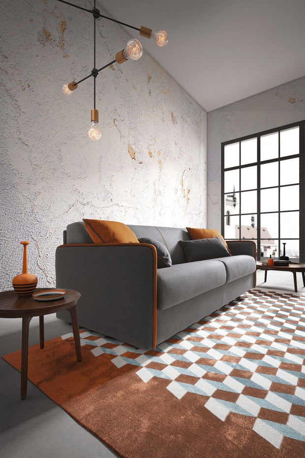LeComfort Canapea Modire Bonnie 960/244 Extensibila cu Benzi Elastice si Spuma Poliuretanica, 3 Locuri, Suprafata de Dormit 195x160 cm, tapitata cu Stofa, cu Spatiu de Depozitare, l198xA99xH82 cm