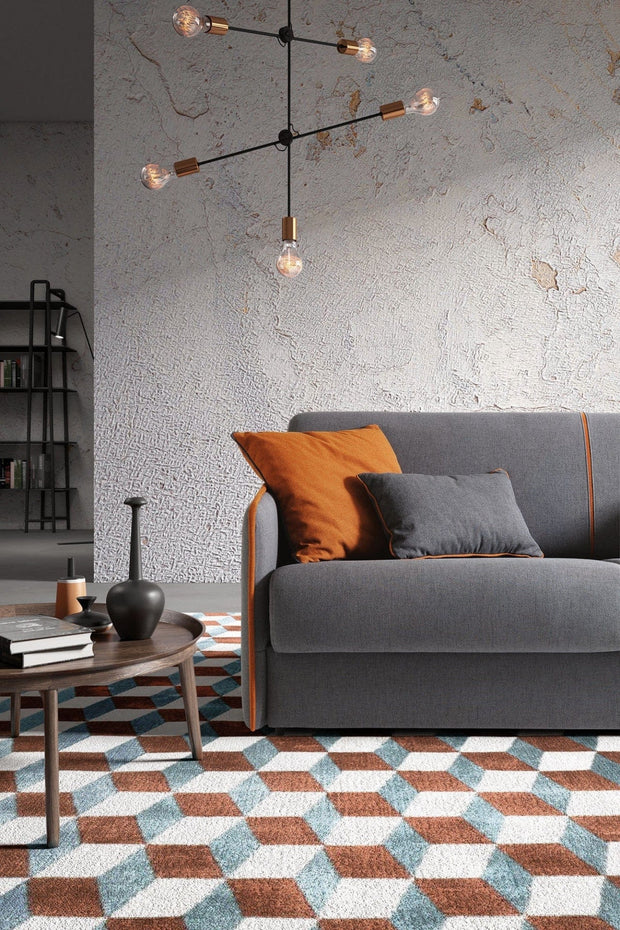 LeComfort Canapea Modire Bonnie 960/244 Extensibila cu Benzi Elastice si Spuma Poliuretanica, 3 Locuri, Suprafata de Dormit 195x160 cm, tapitata cu Stofa, cu Spatiu de Depozitare, l198xA99xH82 cm
