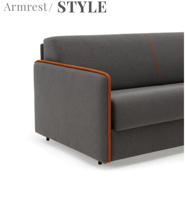 LeComfort Canapea Modire Bonnie 960/244 Extensibila cu Benzi Elastice si Spuma Poliuretanica, 3 Locuri, Suprafata de Dormit 195x160 cm, tapitata cu Stofa, cu Spatiu de Depozitare, l198xA99xH82 cm