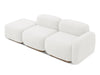 Makamii Canapea Modulara, 3 locuri, Taburet Inclus, Tapitata cu Stofa, Ailani 3SOL-7, l258xA95xH73 cm