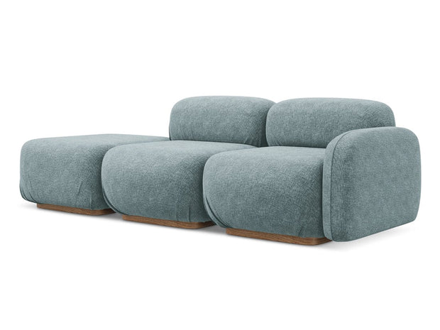 Makamii Canapea Modulara, 3 locuri, Taburet Inclus, Tapitata cu Stofa, Ailani 3SOR-21, l258xA95xH73 cm
