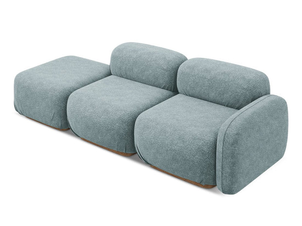 Makamii Canapea Modulara, 3 locuri, Taburet Inclus, Tapitata cu Stofa, Ailani 3SOR-21, l258xA95xH73 cm