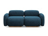 Makamii Canapea Modulara, 3 locuri, Tapitata cu Stofa, Ailani C12 Albastru Royal / Natural, l190xA95xH73 cm