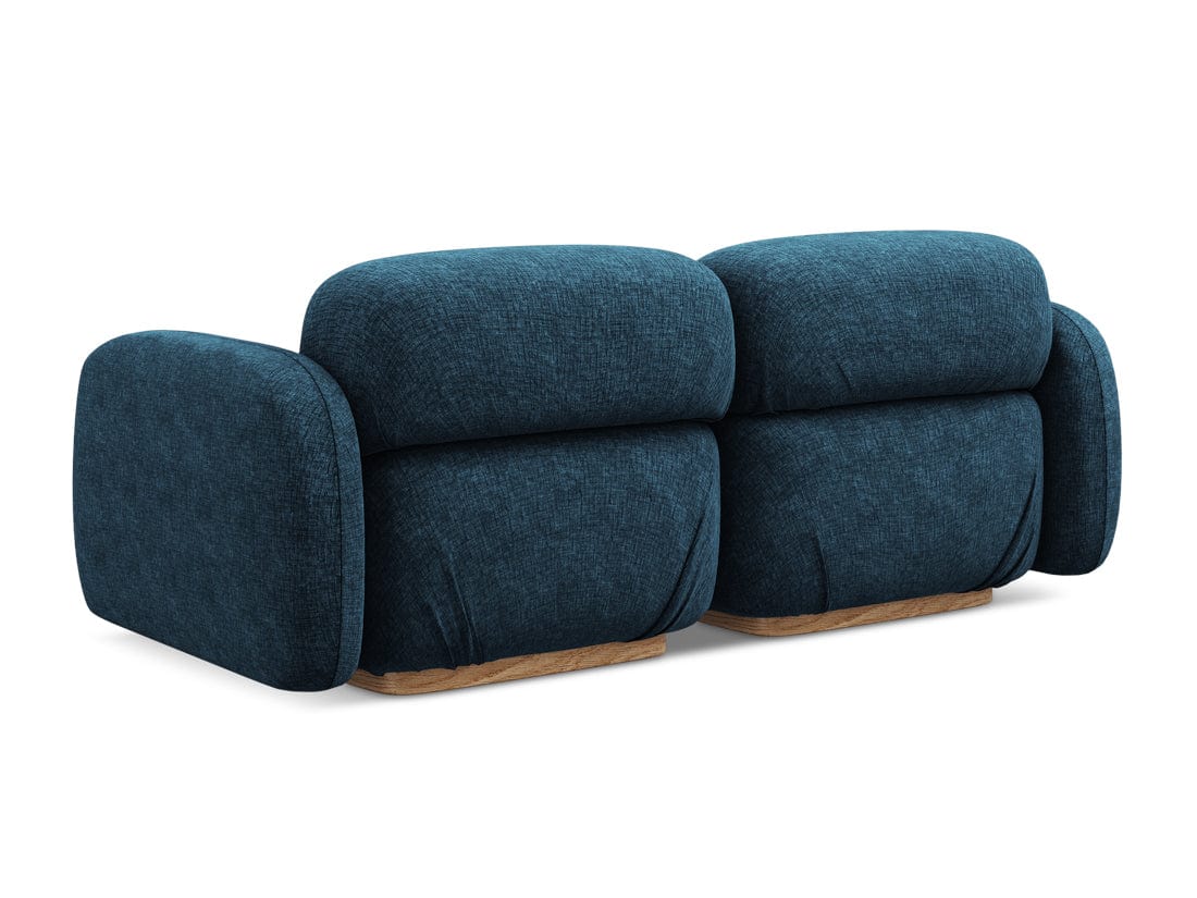 Makamii Canapea Modulara, 3 locuri, Tapitata cu Stofa, Ailani C12 Albastru Royal / Natural, l190xA95xH73 cm