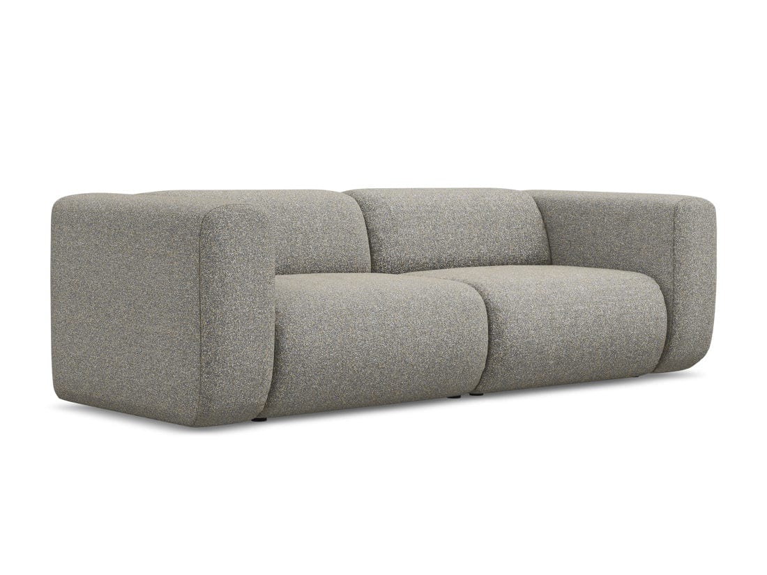 Makamii Canapea Modulara, 3 locuri, Tapitata cu Stofa, Ekahi 3S-C2 Bej Inchis / Negru, l228xA89xH70 cm