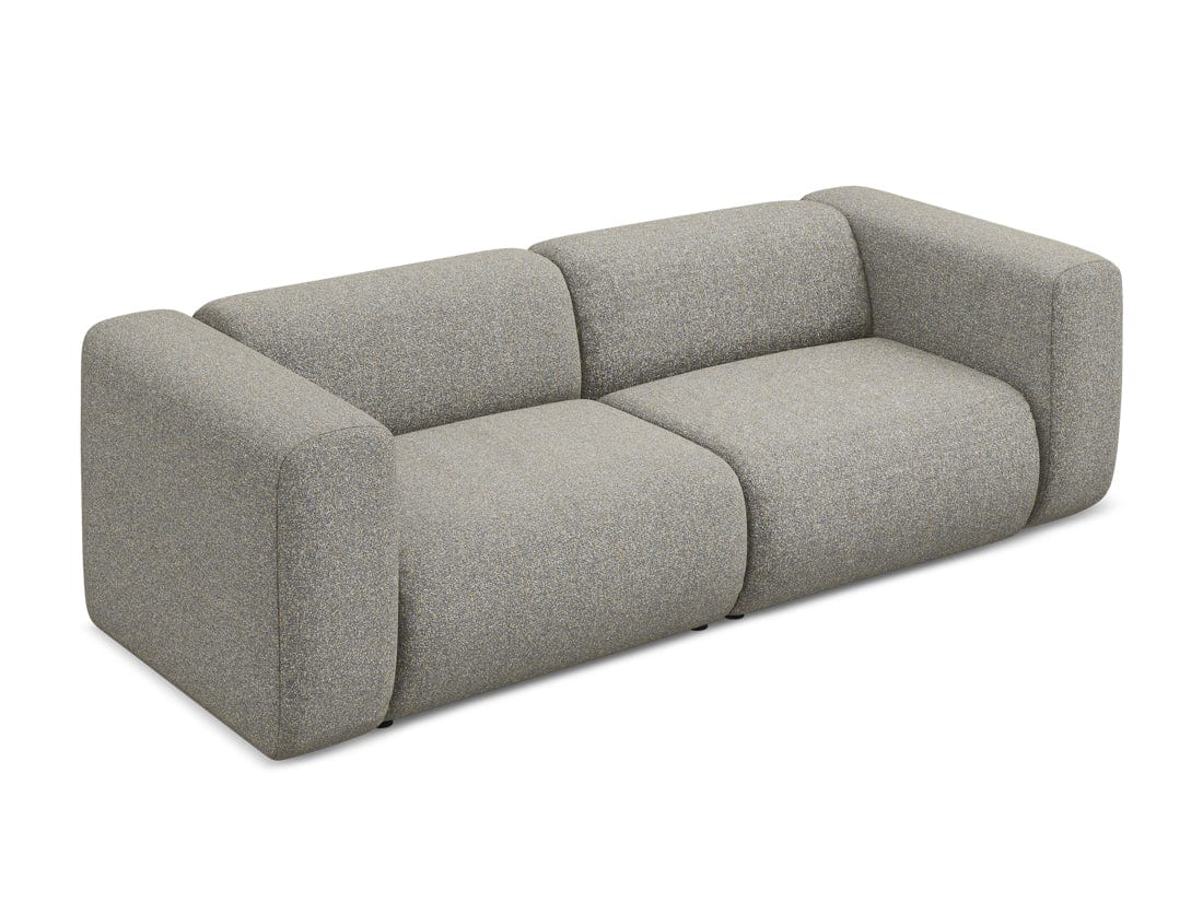 Makamii Canapea Modulara, 3 locuri, Tapitata cu Stofa, Ekahi 3S-C2 Bej Inchis / Negru, l228xA89xH70 cm