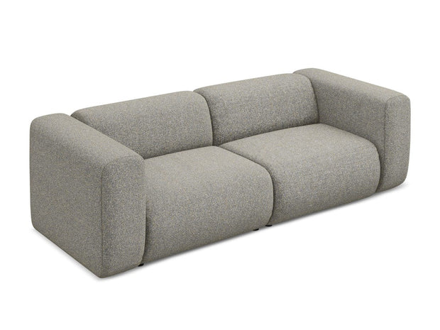 Makamii Canapea Modulara, 3 locuri, Tapitata cu Stofa, Ekahi 3S-C2 Bej Inchis / Negru, l228xA89xH70 cm