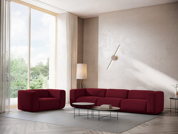 Makamii Canapea Modulara, 3 locuri, Tapitata cu Stofa, Ekahi Velvet 3S-3, l228xA89xH70 cm