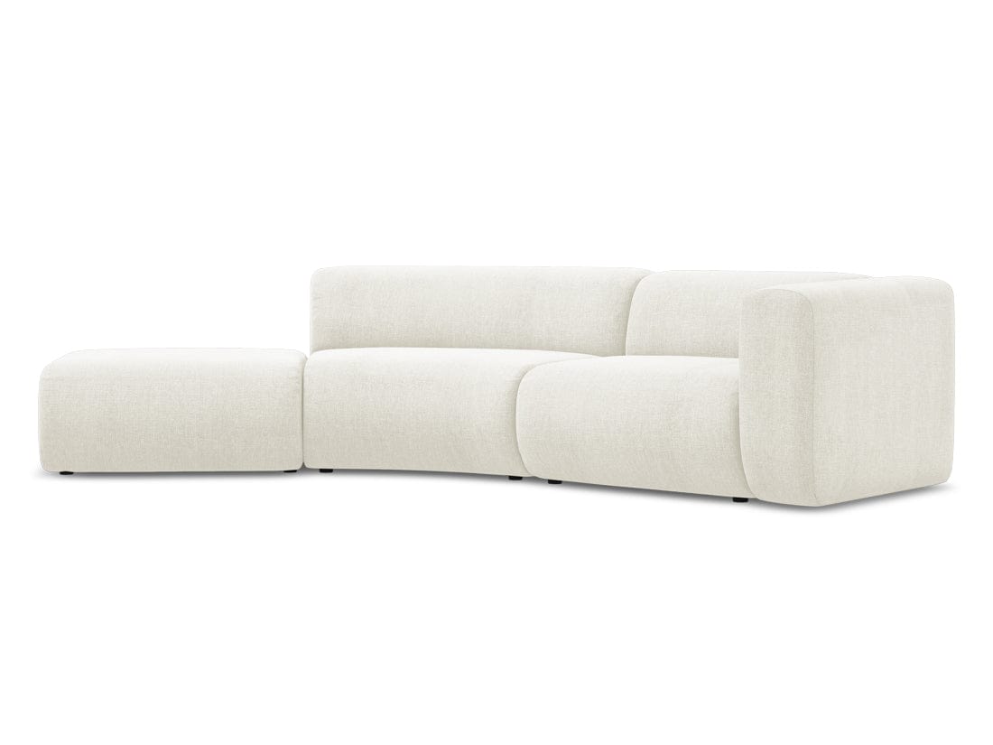 Makamii Canapea Modulara, 4 locuri, Taburet Inclus, Tapitata cu Stofa, Ekahi 4SOL-2, l335xA166xH70 cm